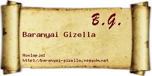 Baranyai Gizella névjegykártya